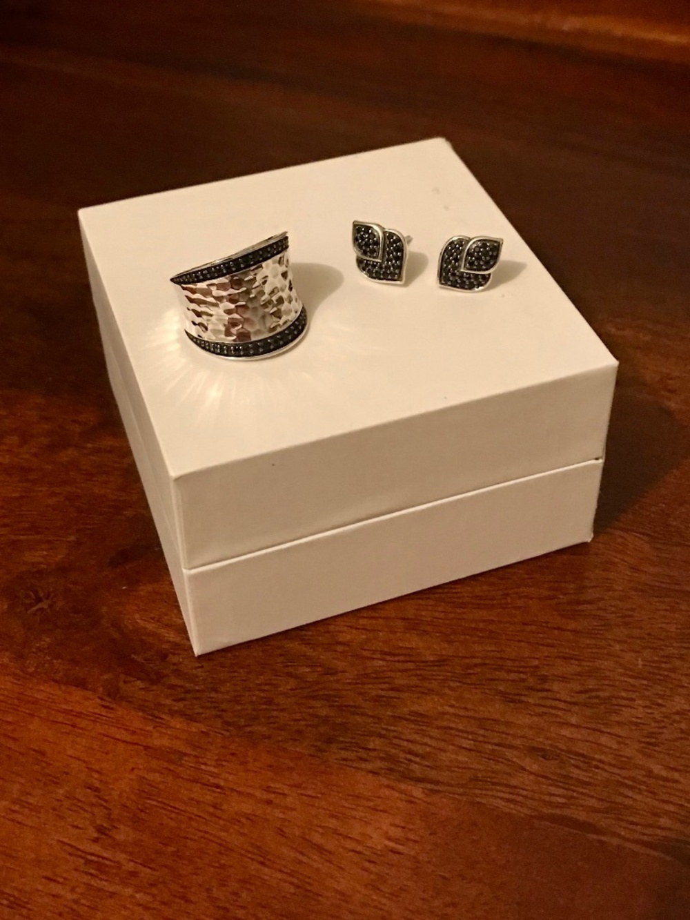 John Hardy SS Black Sapphire Spinel set